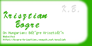 krisztian bogre business card